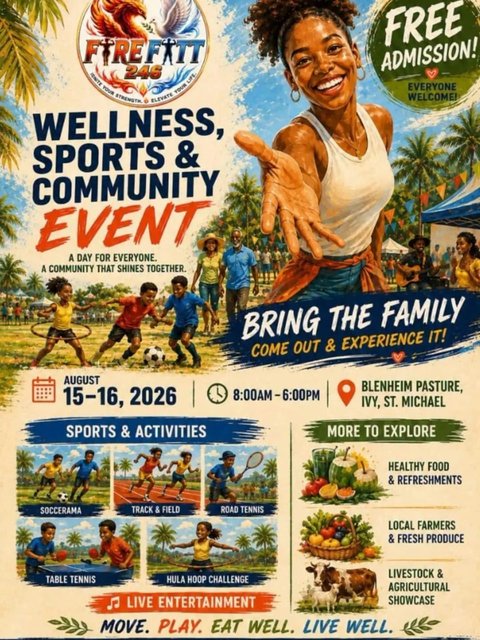 Event poster for Firefitt 246 Wellness, Sports & Community Event