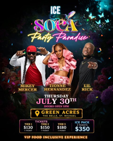 Event poster for ICE Tropical Paradise