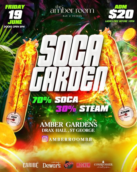 Event poster for Soca Garden