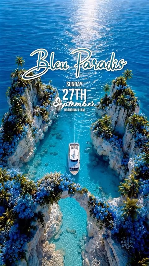 Event poster for Bleu Paradis Cruise