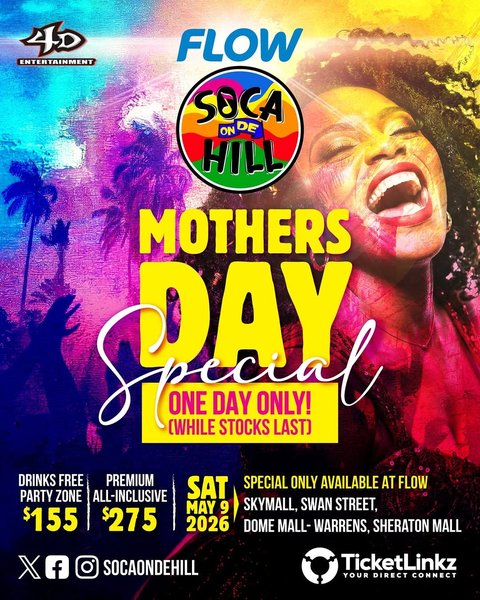 Event poster for Soca on the Hill: Mother's Day Special