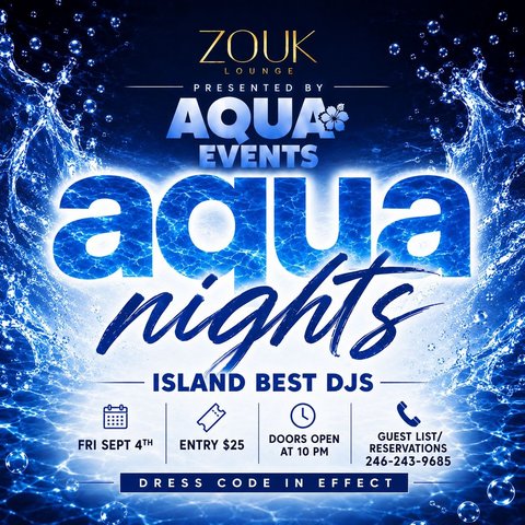 Event poster for Aqua Nights