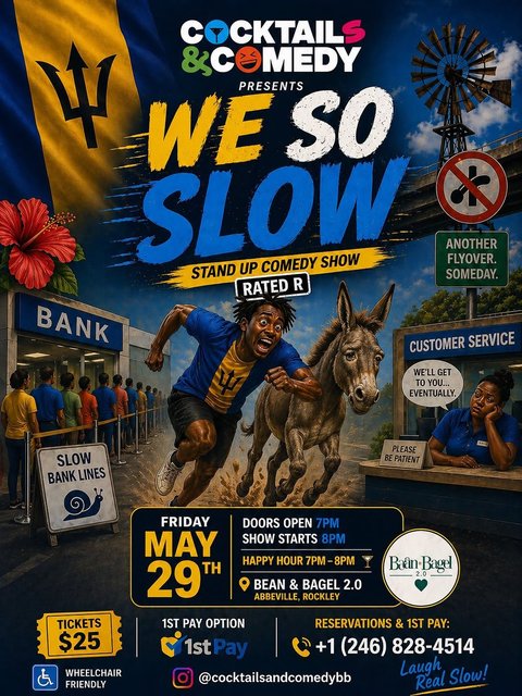Event poster for WE SO SLOW