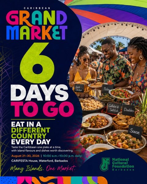 Event poster for Caribbean Grand Market