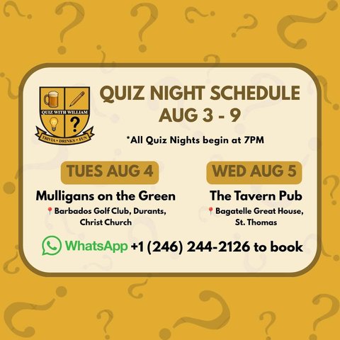 Event poster for Quiz Night