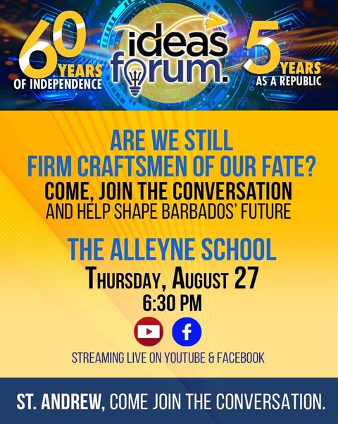 Event poster for Ideas Forum: Firm Craftsmen of Our Fate