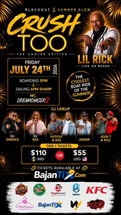 Event poster for Crush Too The Cooler Edition Blackout Summer Glow