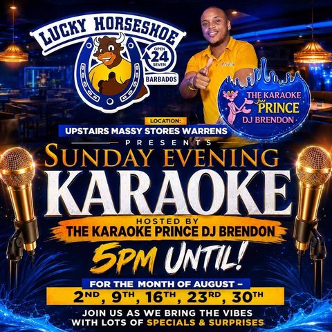 Event poster for Sunday Evening Karaoke