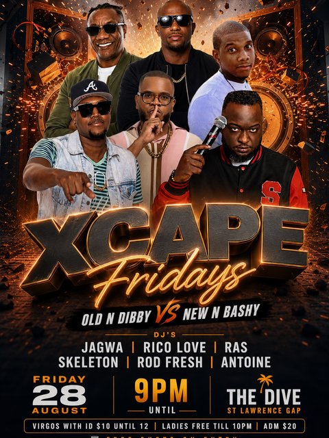 Event poster for XCAPE Fridays: Old N Dibby vs New N Bashy