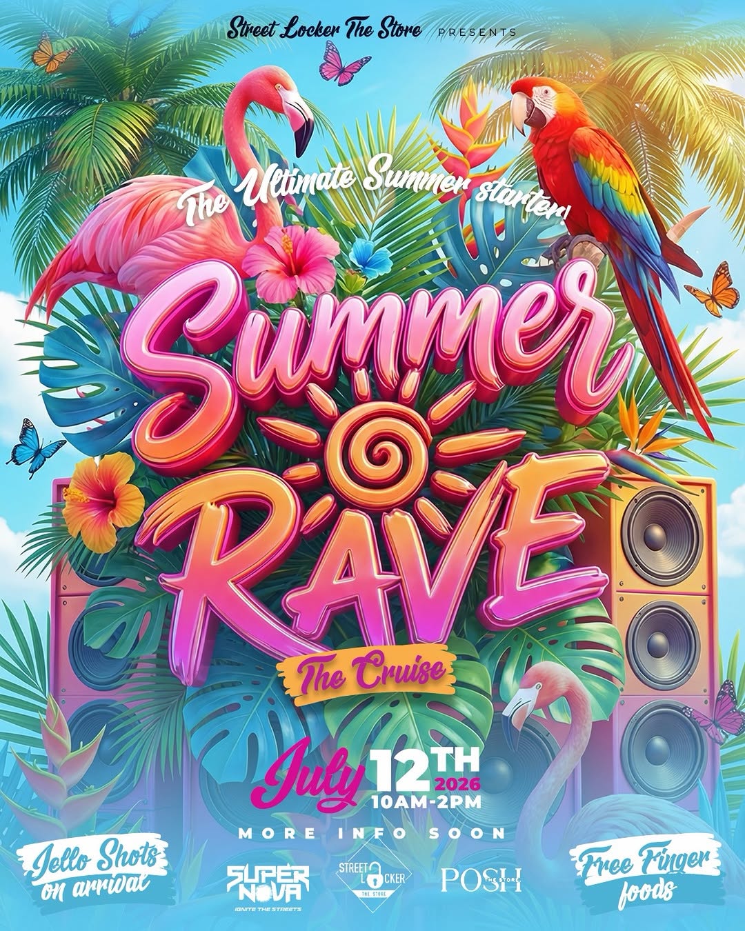 Event poster for Summer Rave: The Cruise