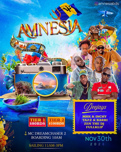 Event poster for AMNESIA Boatride Republic Weekend 2026