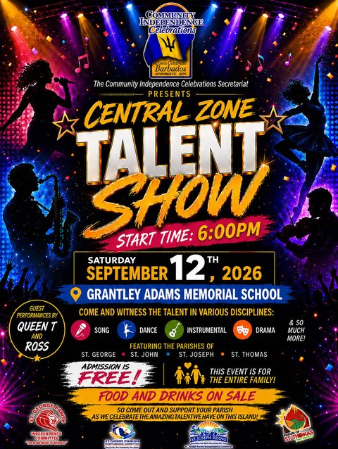 Event poster for Central Zone Talent Show