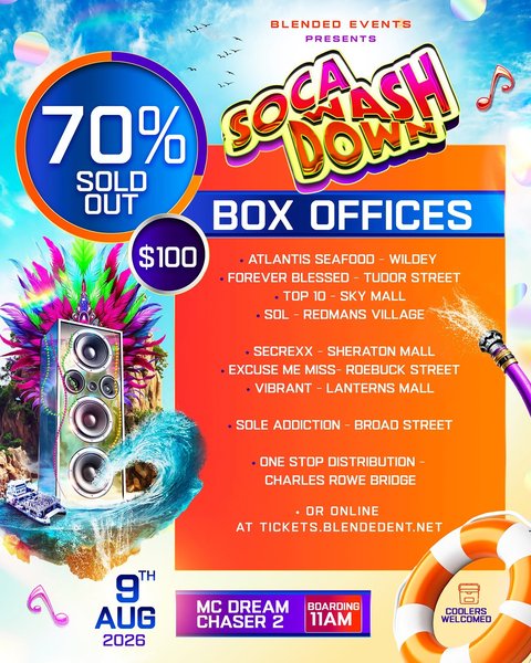Event poster for Soca Washdown