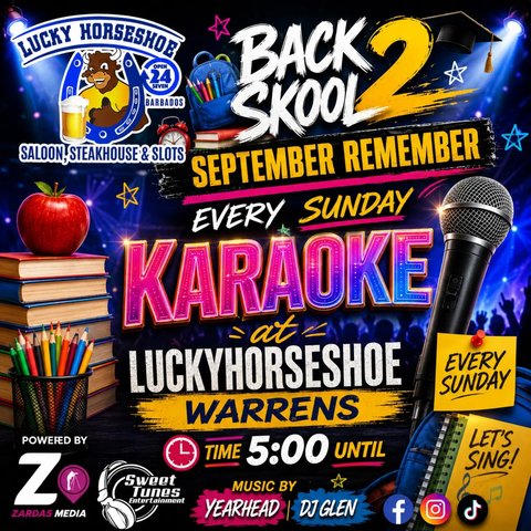 Event poster for Back 2 School Karaoke
