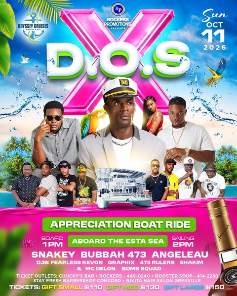 Event poster for D.O.S Rockers PM Appreciation Boat Ride