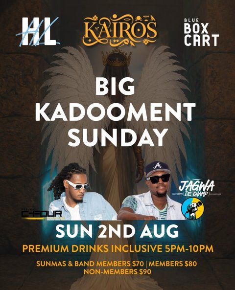 Event poster for Big Kadooment Sunday