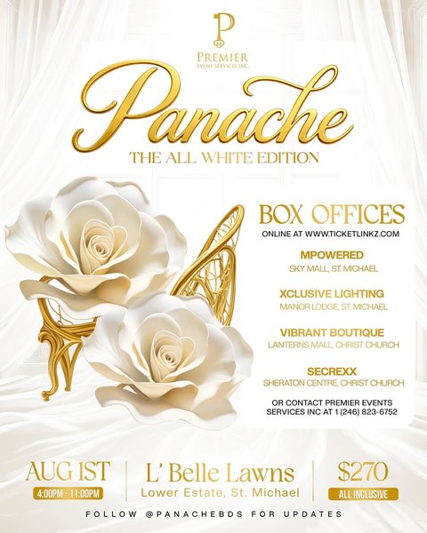 Event poster for Panache - The All White Edition
