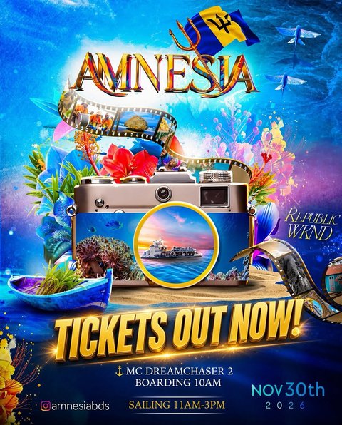 Event poster for AMNESIA Boatride Republic Weekend