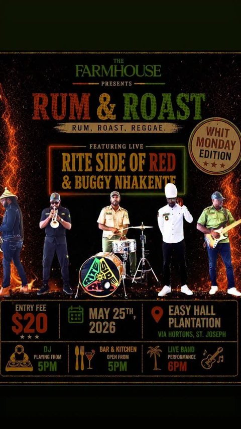 Event poster for Rum & Roast – Whit Monday Edition