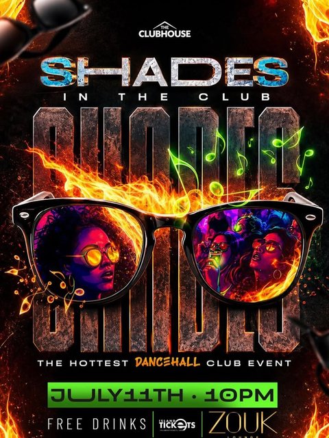 Event poster for Shades In The Club