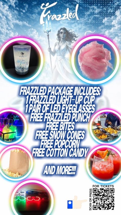 Event poster for Frazzled Package