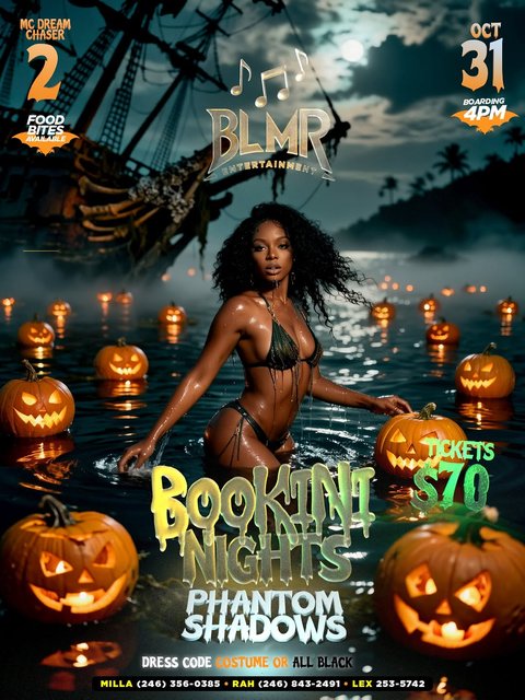 Event poster for Bookini Nights: Phantom Shadows