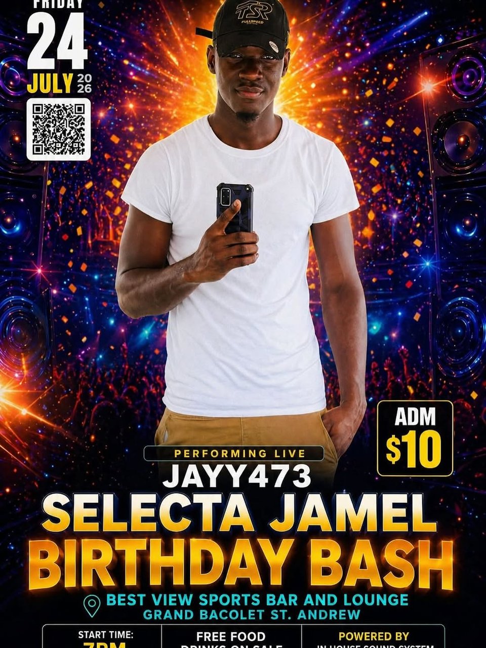 Event poster for SELECTA JAMEL BIRTHDAY BASH
