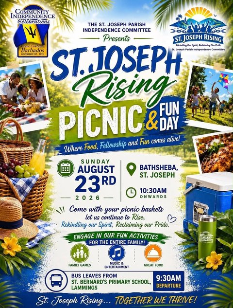 Event poster for St. Joseph Rising Picnic & Fun Day