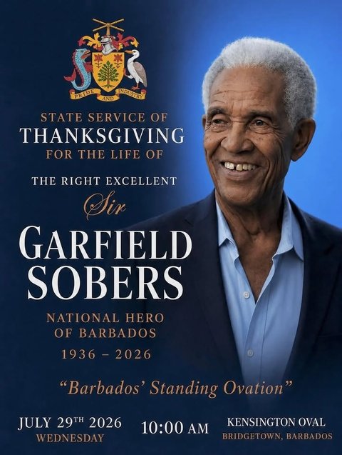 Event poster for Sir Garfield Sobers: Barbados Standing Ovation