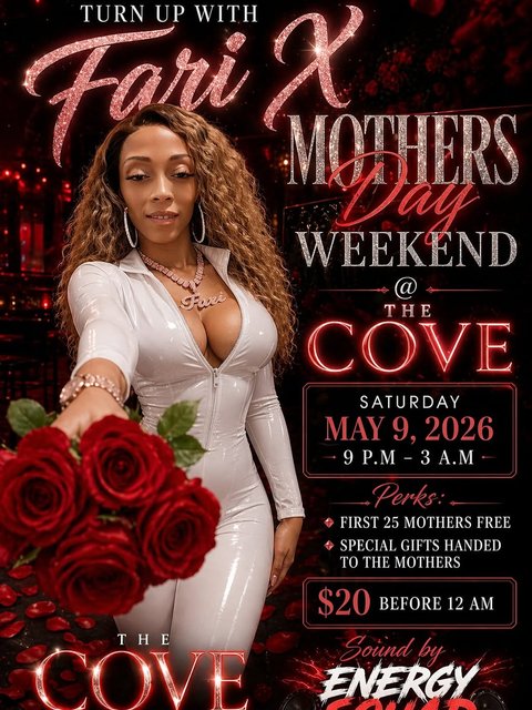 Event poster for Fari X Mothers Day Weekend
