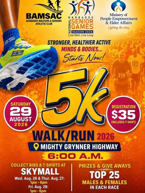 Event poster for BAMSAC 5K Walk/Run 2026