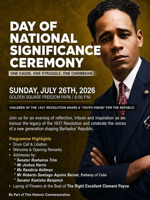 Event poster for Day Of National Significance Ceremony