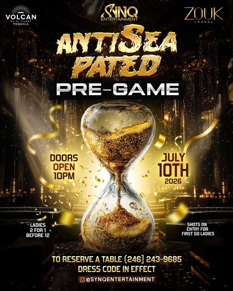 Event poster for Antiseated Pre-Game