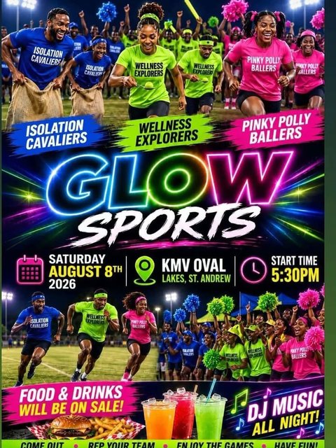 Event poster for Glow Sports