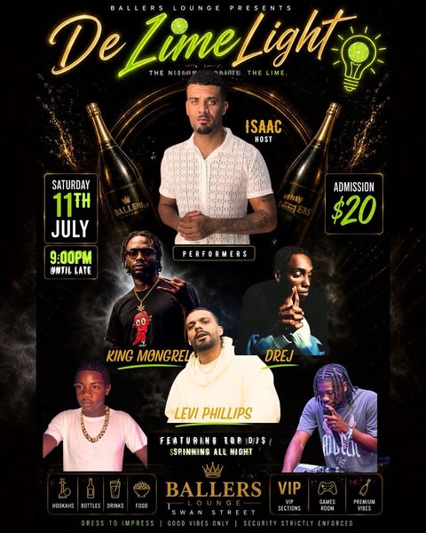 Event poster for De Lime Light