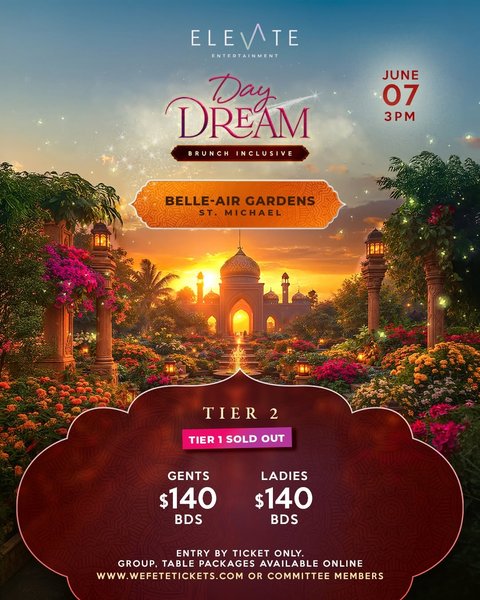 Event poster for Elevate Day Dream Brunch