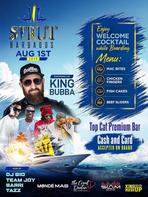 Event poster for STRUT Barbados