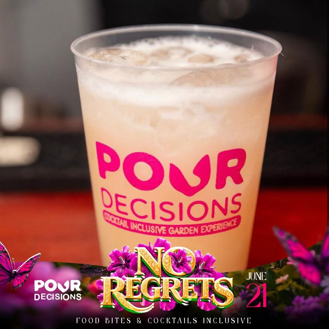 Event poster for Pour Decisions: No Regrets