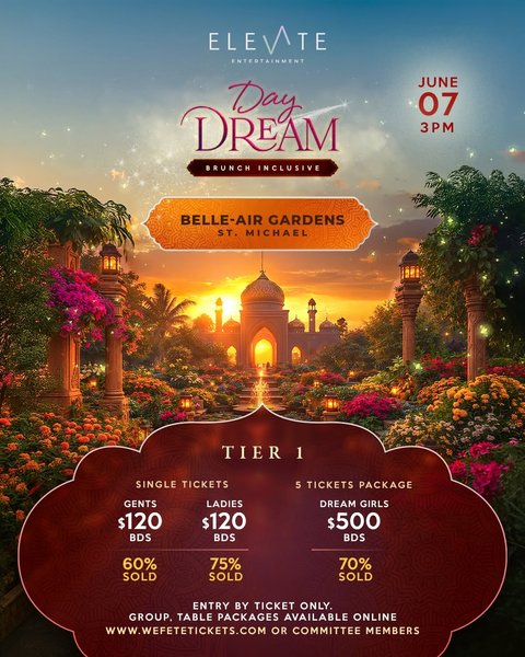 Event poster for Elevate Day Dream Brunch