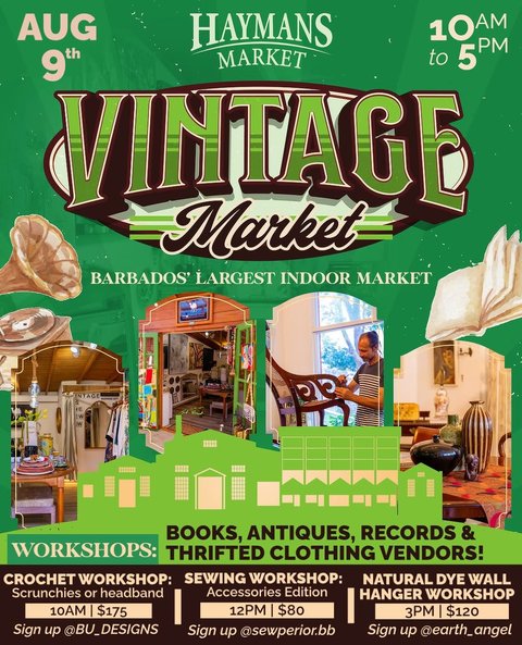 Event poster for Vintage Market