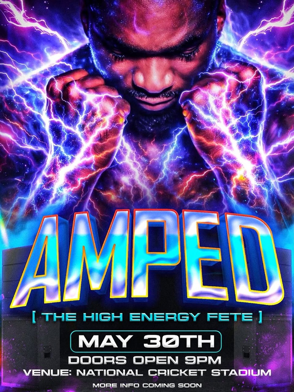 Event poster for AMPED: The High Energy Fete
