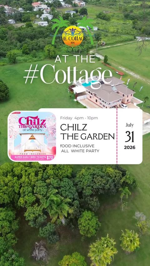 Event poster for Chilz The Garden All White Party