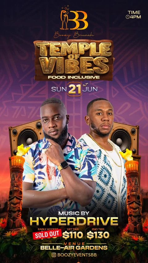 Event poster for Temple of Vibes