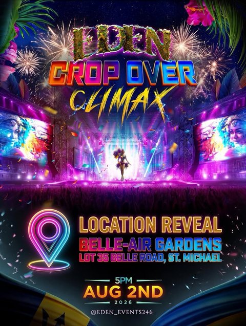 Event poster for Eden Crop Over Climax