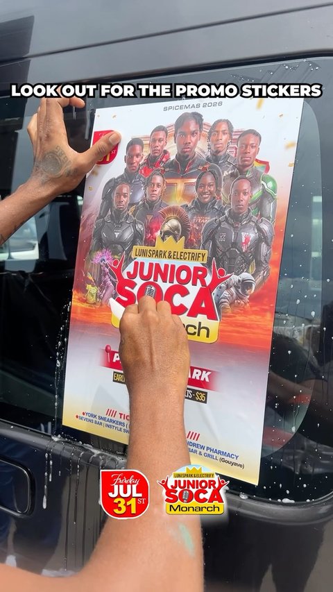 Event poster for Junior Soca Monarch 2026