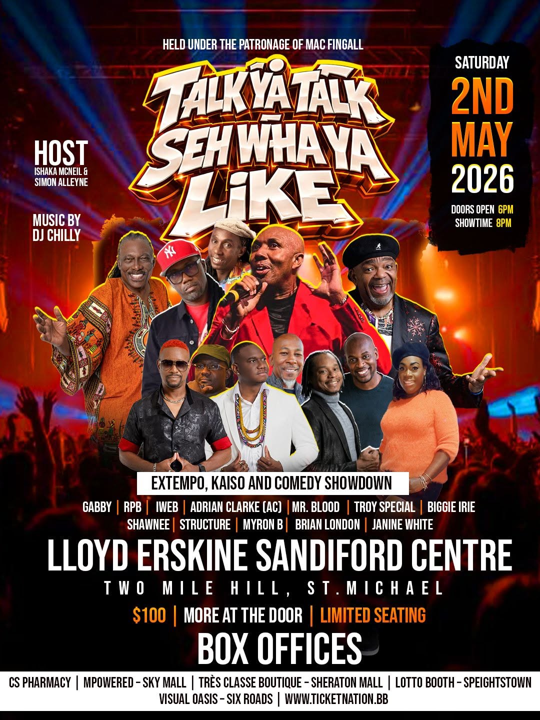 Event poster for Talk Ya Talk… Seh Wha Ya Like!!!