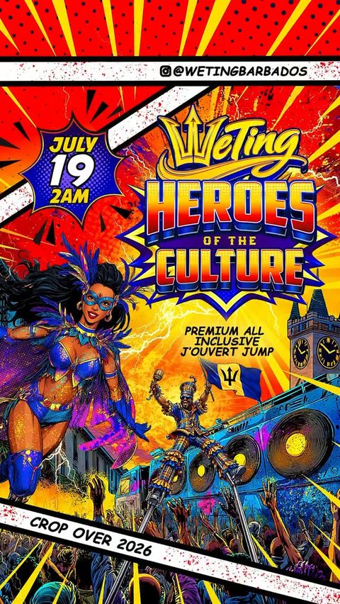 Event poster for We Ting Crop Over 2026