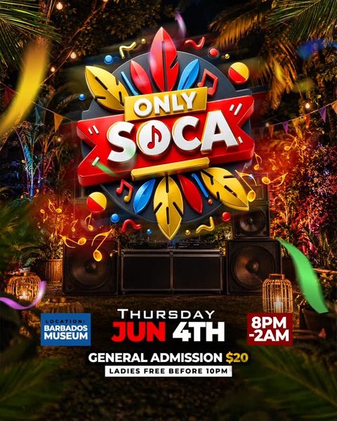 Event poster for OnlySoca
