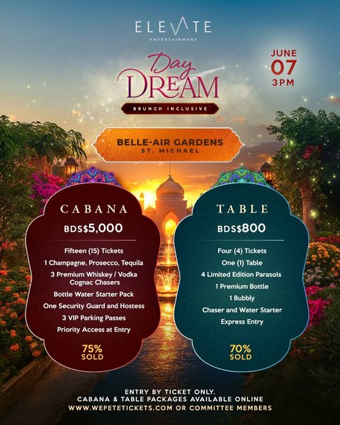 Event poster for Elevate - Day Dream Brunch