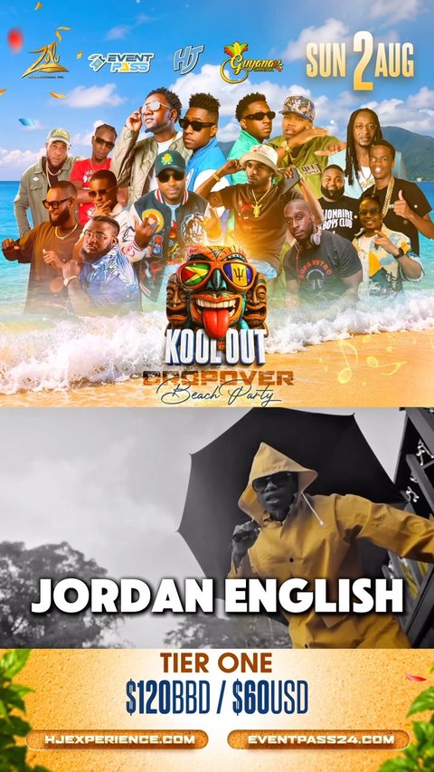Event poster for Kool Out Crop Over Beach Party